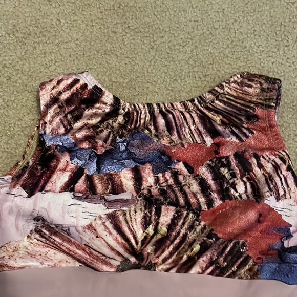 Luckyleo Leotard - boatneck style, pink and print - Picture 4 of 4